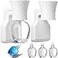 Patelai 2 Pieces Wall Plugin Diffuser Fragrance Plug with 4 Pieces Empty Bottles for Spreading Essential Oils Home Bathroom White
