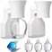 Patelai 2 Pieces Wall Plugin Diffuser Fragrance Plug with 4 Pieces Empty Bottles for Spreading Essential Oils Home Bathroom White