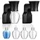 Patelai 2 Pieces Wall Plugin Diffuser Fragrance Plug with 4 Pieces Empty Bottles for Spreading Essential Oils Home Bathroom Black