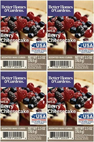 NITRO Better Homes and Gardens Wild Berry Cheesecake Wax Cubes 4Pack