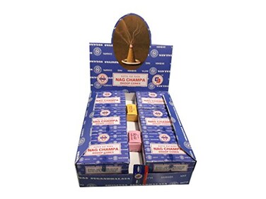 Satya Nag Champa Sai Baba Temple Incense Cones Carton 12 Box