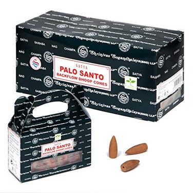 Satya 6pc Display Backflow Cones 24pc BoxPalo Santo