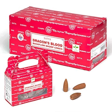 Satya 6pc Display Backflow Cones 24pc BoxDragons Blood