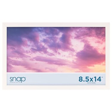 Snap 85x14 White Wood Wall Poster Frame Wall Mount Display Perfect Fit for Digital Photos Versatile Mounting Options Rectangular Wall Mount