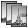 upsimples 12x16 Picture Frame Black 3 Pack ScratchProof Poster Frames 12 x 16 for Photo Gallery SlideIn Strips Horizontal or Vertical Wall Mounting