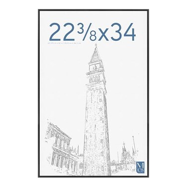MCS Original Poster Frame 22375x34 Black Lightweight Vertical Horizontal Wall Hanging Large Picture Frame for Posters Art Prints Gallery Wall 1Pack