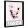 Califortree Large 16x20 Shadow Box Frame with Soft Linen Back Memory Display Case Shatterproof Plexiglass 12 Push Pins Included Black