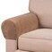 PrinceDeco 2 Pack Thick Velvet Stretch Armrest Covers for Chairs Sofas Non Slip Camel