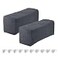 uxcell 2pcs Stretch Armrest Covers for ChairsSofas Couch Arm Covers with Twist Pin Furniture Protector Slipcovers Dark Grey