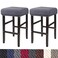 HFCNMY Stool Covers Rectangle2 Pack Stretch Rectangle Bar Stool Covers Jacquard Vanity Stool Cover Washable Counter Stool Covers Bar Stool Seat Covers Saddle Seat Cover with Elastic Bands Gray