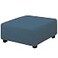 Easy-Going EasyGoing Stretch Square Ottoman Cover 40x40x15 inch Folding Storage Stool Furniture Protector Soft Rectangle slipcover with Elastic Bottom Bluestone
