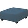 Easy-Going EasyGoing Stretch Square Ottoman Cover 40x40x15 inch Folding Storage Stool Furniture Protector Soft Rectangle slipcover with Elastic Bottom Bluestone