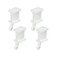 TOKPLNU Flexible Bendable Curtain Track End Stops 4 Pack Curved Siding Ceiling Wall Mount Curtain Rail Ends Cap