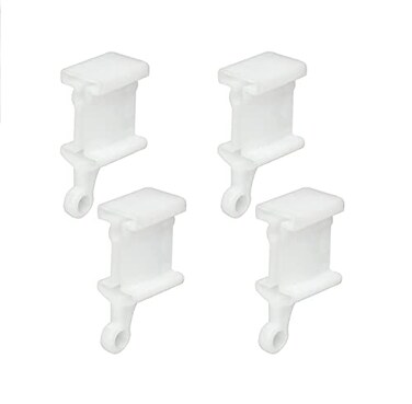 TOKPLNU Flexible Bendable Curtain Track End Stops 4 Pack Curved Siding Ceiling Wall Mount Curtain Rail Ends Cap