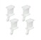 TOKPLNU Flexible Bendable Curtain Track End Stops 4 Pack Curved Siding Ceiling Wall Mount Curtain Rail Ends Cap