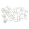 RLECS 100pcs Plastic Carrier Slide Wheels Rollers White Curtain Track Carrier Glide Rollers Rail Curtain Hook Rollers Home Curtain Hanger