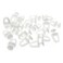 RLECS 100pcs Plastic Carrier Slide Wheels Rollers White Curtain Track Carrier Glide Rollers Rail Curtain Hook Rollers Home Curtain Hanger