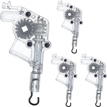 Cutelec 4pcs Wand Tilter for 2 Low Profile Horizontal Blinds Tilt Mechanism Hook Connection with Square Shaped Gear Low Rail Blinds Accessory