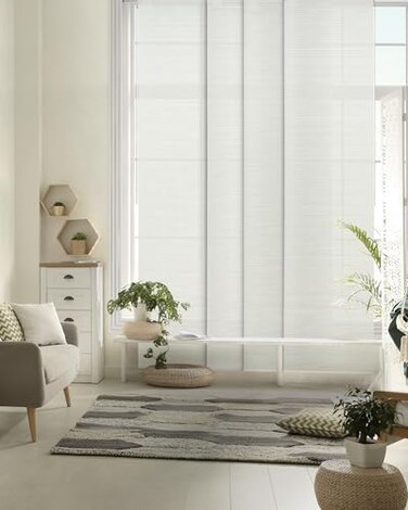 GoDear Design Adjustable Sliding Panel Track Blinds Fits Windows Patio Doors Sliding Glass Doors Closet Doors Adjustable Track Width 458 86 Trimmable Panel Height Up to 96 Leisure