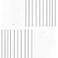 DALIX PVC Veritcal Blind Replacement Slats Curved Smooth White 945 x 35 20Pack