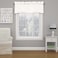 Eclipse ECLIPSE Kendall Modern Scalloped Valance Rod Pocket Window Curtain for Kitchen or Bathroom 42 x 18 White