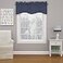 Eclipse ECLIPSE Kendall Modern Scalloped Valance Rod Pocket Window Curtain for Kitchen or Bathroom 42 x 18 Denim