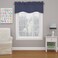 Eclipse ECLIPSE Kendall Modern Scalloped Valance Rod Pocket Window Curtain for Kitchen or Bathroom 42 x 18 Denim