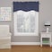 Eclipse ECLIPSE Kendall Modern Scalloped Valance Rod Pocket Window Curtain for Kitchen or Bathroom 42 x 18 Denim