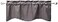 Eclipse ECLIPSE Kendall Modern Scalloped Valance Rod Pocket Window Curtain for Kitchen or Bathroom 42 x 18 Charcoal