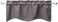 Eclipse ECLIPSE Kendall Modern Scalloped Valance Rod Pocket Window Curtain for Kitchen or Bathroom 42 x 18 Charcoal