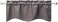 Eclipse ECLIPSE Kendall Modern Scalloped Valance Rod Pocket Window Curtain for Kitchen or Bathroom 42 x 18 Charcoal