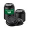 Restaurantware Coffee Cup Lids 500 Pack Fits 4 oz Coffee Cups Durable SpillProof Lid Secure Fit Design Disposable Round Black Plastic Covers for Hot Beverages Cafes and Office