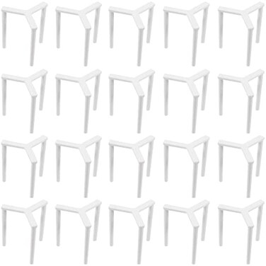 lasenersm 100 Pieces Pizza Stand Pizza Saver Tabletop Pizza Saver Plastic Pizza Stands Pizza Box Stack Pizza Saver Stand Pizza Boxes Stands Plastic Tripod Stack White