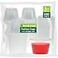 Freshware Plastic Portion Cups with Lids 4Ounce 100 Sets Souffle Sampling Sauce Snack Dressing Jello Shot Cups Plastic Containers BPA Free