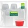 Freshware Plastic Portion Cups with Lids 4Ounce 100 Sets Souffle Sampling Sauce Snack Dressing Jello Shot Cups Plastic Containers BPA Free