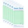Officeva Budgenix 6 Pack Guest Checks Server Note Pads 300 Orders Green Guest Check Pads with Bottom Receipt Waitress Notepad for Restaurant Business