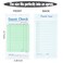 Officeva Budgenix 6 Pack Guest Checks Server Note Pads 300 Orders Green Guest Check Pads with Bottom Receipt Waitress Notepad for Restaurant Business