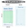 Officeva Budgenix 6 Pack Guest Checks Server Note Pads 300 Orders Green Guest Check Pads with Bottom Receipt Waitress Notepad for Restaurant Business