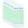 Officeva Budgenix 6 Pack Guest Checks Server Note Pads 300 Orders Green Guest Check Pads with Bottom Receipt Waitress Notepad for Restaurant Business