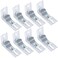 HINZIC 8 pcs Vertical Blind L Bracket Vertical Blind Bracket Clips 3 inch Length for Vertical Blinds with Headrail Width 11238mm Bracket Clips Outside Mounting