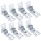 HINZIC 8 pcs Vertical Blind L Bracket Vertical Blind Bracket Clips 3 inch Length for Vertical Blinds with Headrail Width 11238mm Bracket Clips Outside Mounting