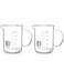 QWORK Beaker with Handle 250ml845oz Measuring Cup Borosilicate Glass Beaker Mug with Pouring Spout 2 Pack
