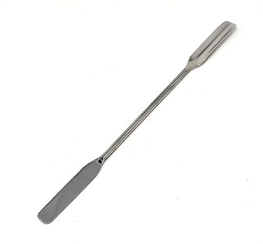 A2Z SCILAB Stainless Steel Double Ended Micro Lab Scoop Spoon Half Rounded Flat End Spatula Sampler 7 INCH