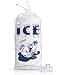 FireKylin 100 Pack Ice Bags 10 lb HeavyDuty Ice Bags with Drawstring Portable Ice Cube Storage and Freezer Keeper2 Mils Thickness