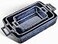 vicrays VICRAYS Ceramic Bakeware Set Porcelain Rectangular Lasagna Pans Casserole Dish Set for Baking Cooking Kitchen Cake Dinner Banquet and Daily Use 3 PCS 15 x 85 InchesBlue
