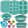 Yumatouch 32 Pieces Silicone Baking Pans Set Nonstick Bakeware Set for Kitchen Oven Silicone Cake Molds RoundSquare Cake Pan Baking Sheet Loaf Pan Donut Muffin Pans