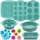 Yumatouch 32 Pieces Silicone Baking Pans Set Nonstick Bakeware Set for Kitchen Oven Silicone Cake Molds RoundSquare Cake Pan Baking Sheet Loaf Pan Donut Muffin Pans