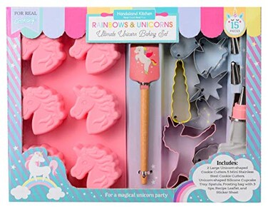 Handstand Kitchen Rainbows and Unicorns 15piece Ultimate Baking Party with Recipes