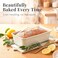Larder & Larder Vine 8Piece Stackable Bakeware Set CeramicCoated Nonstick Baking Pan Set NonToxic with Baking Sheets Muffin Pan Loaf Pan Cake Pans French Gray