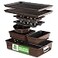 NutriChef 8Piece Nonstick Stackable Bakeware Set PFOA PFOS PTFE Free Baking Tray Set wNonStick Coating 450F Oven Safe Round Cake Loaf Muffin WideSquare Pans Cookie Sheet Brown